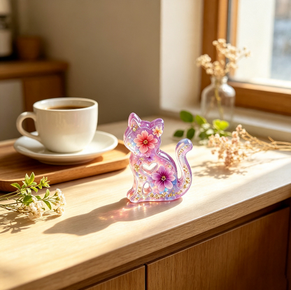 2pcs Cute Cat Figurine Resin Mold Set