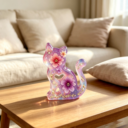 2pcs Cute Cat Figurine Resin Mold Set