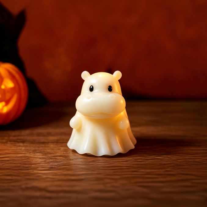 [VIP EXCLUSIVE]Handmade Cute Ghost Hippo Figurine Resin Mold