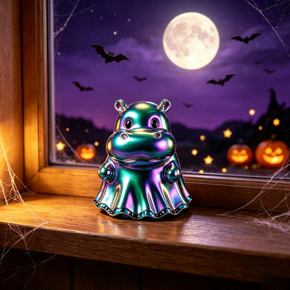 [VIP EXCLUSIVE]Handmade Cute Ghost Hippo Figurine Resin Mold