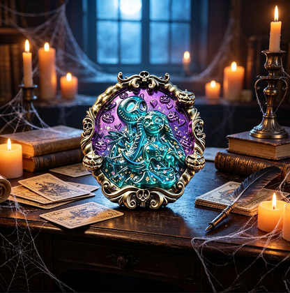 Gothic Skeleton-Themed Wall Hanging Resin Mold