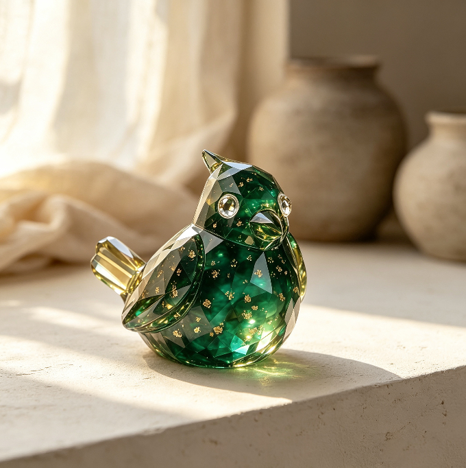 [VIP EXCLUSIVE] Handmade Diamond-Cut Cardinal Bird Figurine Resin Mold