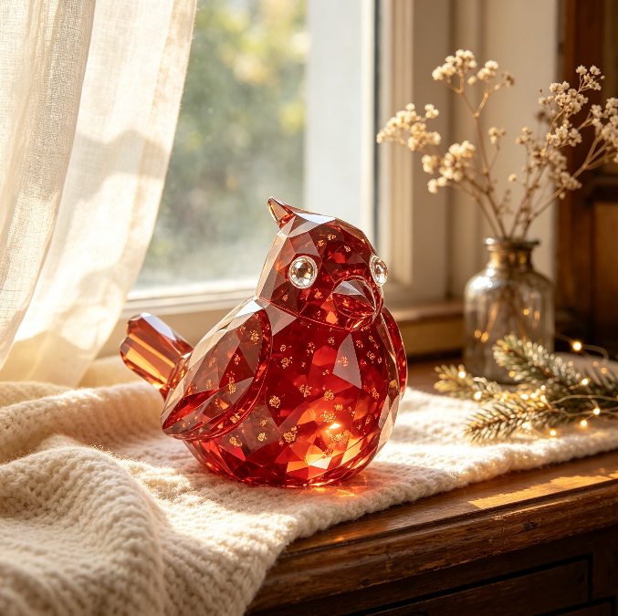 [VIP EXCLUSIVE] Handmade Diamond-Cut Cardinal Bird Figurine Resin Mold