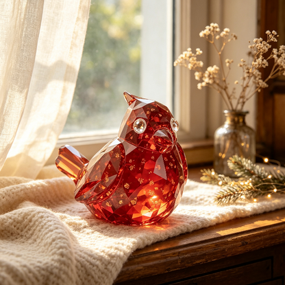 [VIP EXCLUSIVE] Handmade Diamond-Cut Cardinal Bird Figurine Resin Mold