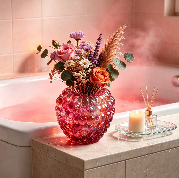 Raspberry-Shaped Vase Figurine Resin Mold