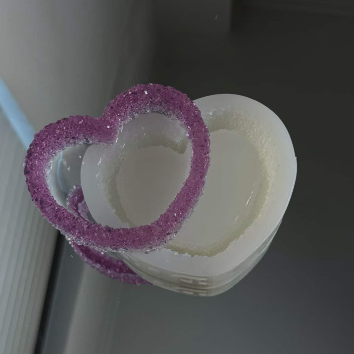Handmade Heart Crystal Cluster Storage Figurine Resin Mold