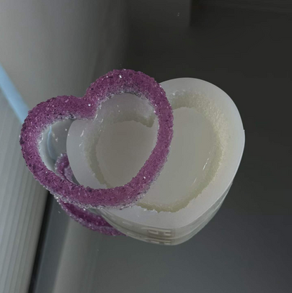 Handmade Heart Crystal Cluster Storage Figurine Resin Mold