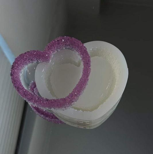 Handmade Heart Crystal Cluster Storage Figurine Resin Mold
