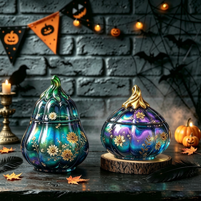 Tall & Short Pumpkin Storage Jar Resin Mold