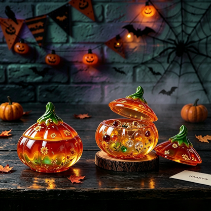 Tall & Short Pumpkin Storage Jar Resin Mold