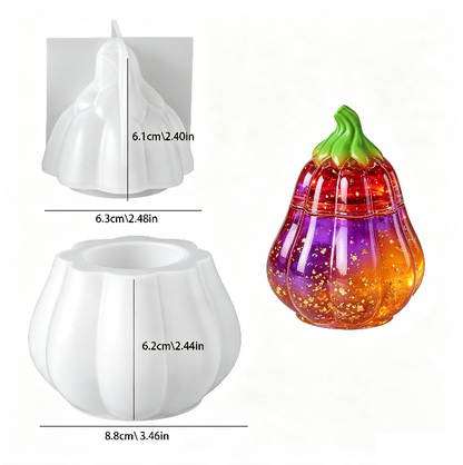 Tall & Short Pumpkin Storage Jar Resin Mold