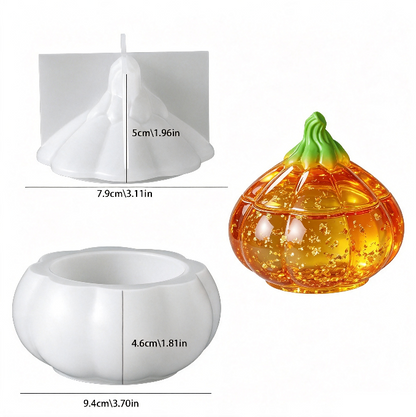 Tall & Short Pumpkin Storage Jar Resin Mold