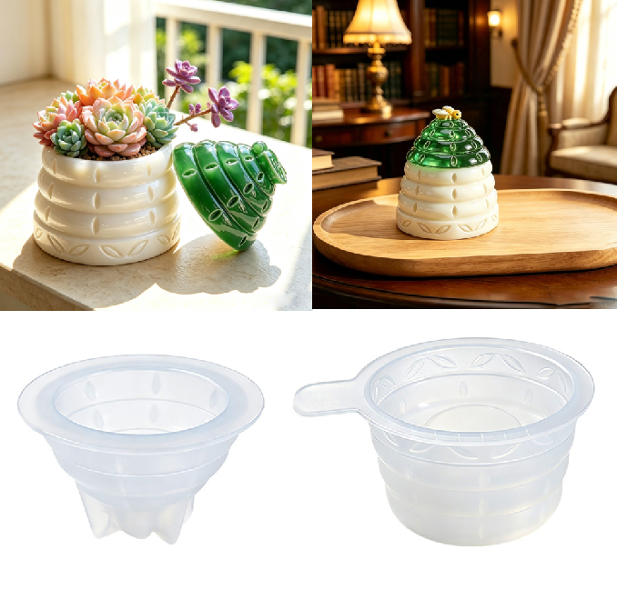 Bee Tower-Shaped Storage Jar Resin Mold