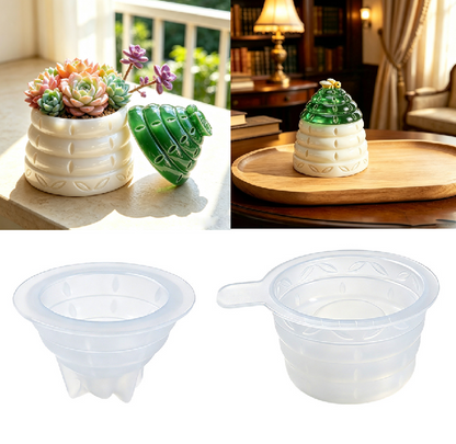 Bee Tower-Shaped Storage Jar Resin Mold