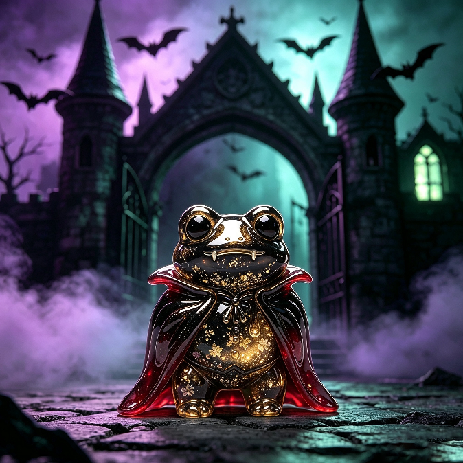 [VIP EXCLUSIVE]  Handmade Cute Vampire Frog Figurine Resin Mold