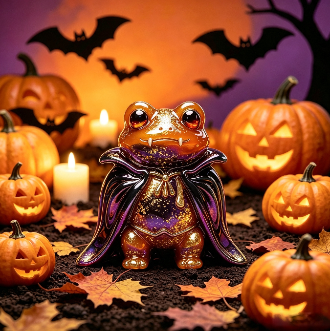 [VIP EXCLUSIVE]  Handmade Cute Vampire Frog Figurine Resin Mold