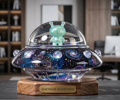 [VIP EXCLUSIVE] Handmade Alien Spaceship Flip-Top Storage Jar Figurine Resin Mold