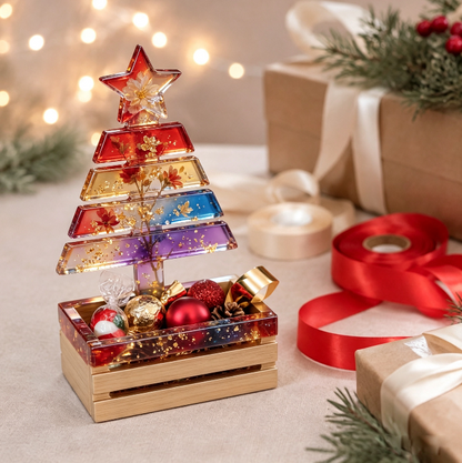 Assembleable Christmas Tree Candy Storage Figurine Resin Mold