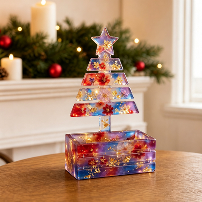 Assembleable Christmas Tree Candy Storage Figurine Resin Mold