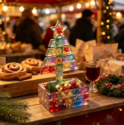 Assembleable Christmas Tree Candy Storage Figurine Resin Mold