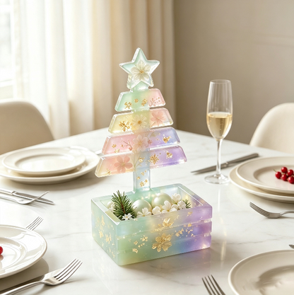 Assembleable Christmas Tree Candy Storage Figurine Resin Mold
