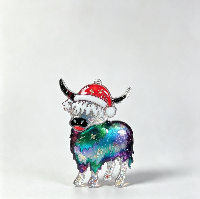 Christmas Hat Yak & Dachshund Hanging Ornament Resin Mold
