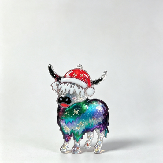 Christmas Hat Yak & Dachshund Hanging Ornament Resin Mold
