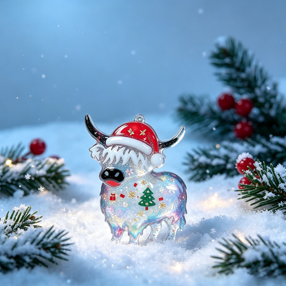 Christmas Hat Yak & Dachshund Hanging Ornament Resin Mold