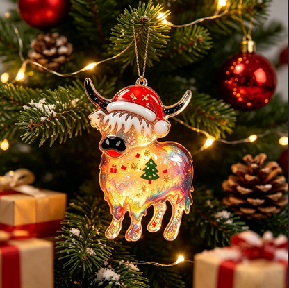 Christmas Hat Yak & Dachshund Hanging Ornament Resin Mold
