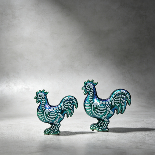Skull Rooster Figurine Resin Mold
