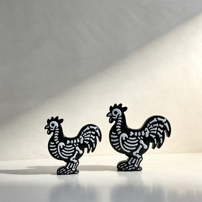 Skull Rooster Figurine Resin Mold
