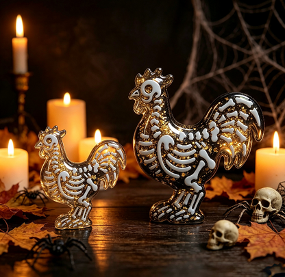 Skull Rooster Figurine Resin Mold