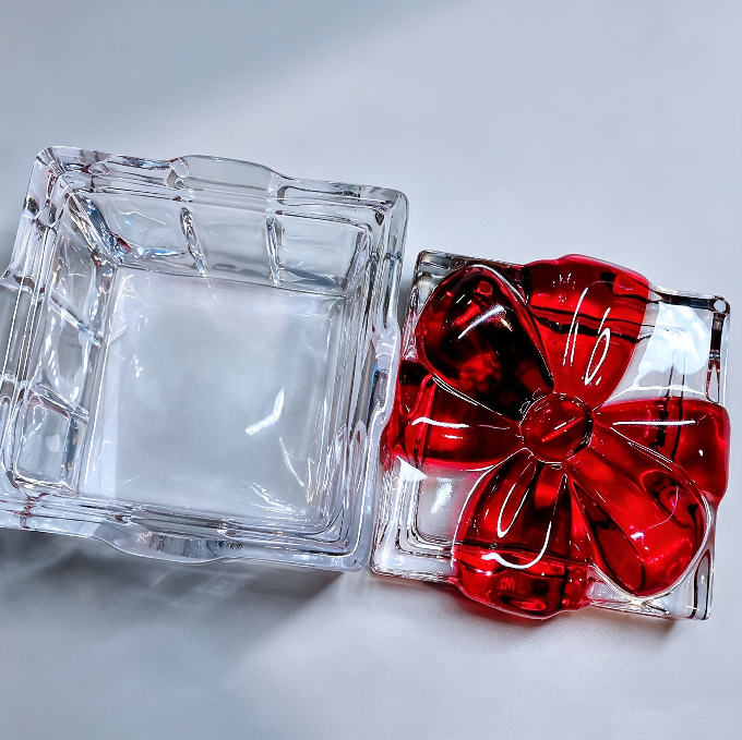 Handmade Crystal Bow Gift Box Storage Container Resin Mold