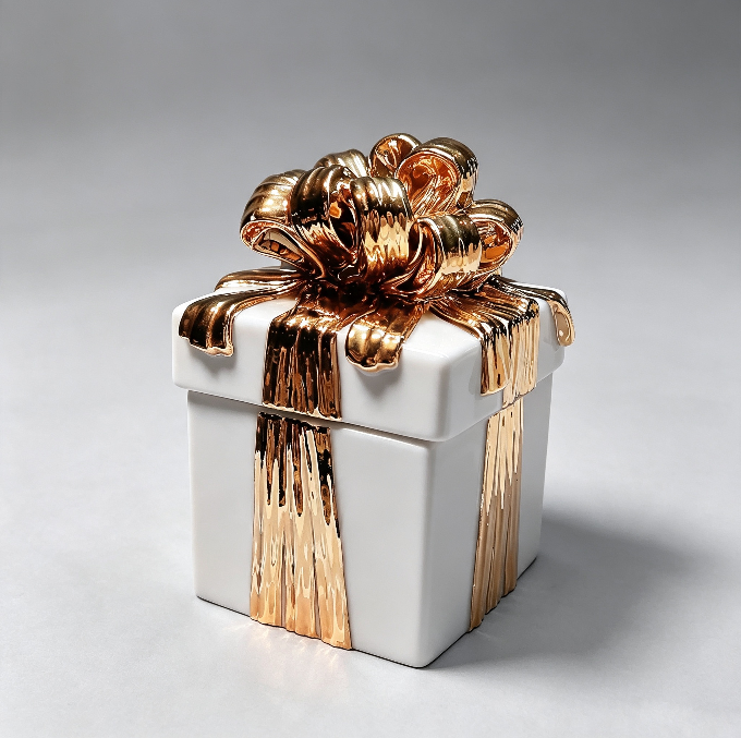 Handmade 3D Ribbon Gift Box Storage Container Resin Mold