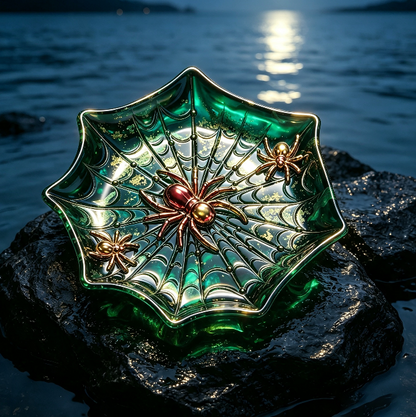 [VIP EXCLUSIVE] Handmade Spider Web Storage Tray Decorative Figurine Resin Mold