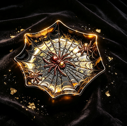[VIP EXCLUSIVE] Handmade Spider Web Storage Tray Decorative Figurine Resin Mold