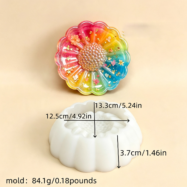 Daisy-Shaped Storage Tray Resin Mold