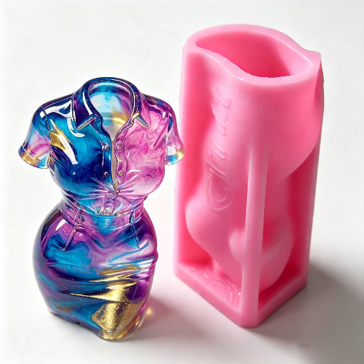 Elegant Businesswoman Pen Holder Figurine Resin Mold