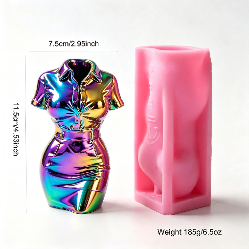 Elegant Businesswoman Pen Holder Figurine Resin Mold