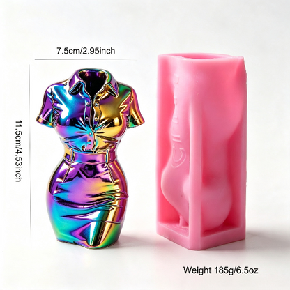 Elegant Businesswoman Pen Holder Figurine Resin Mold