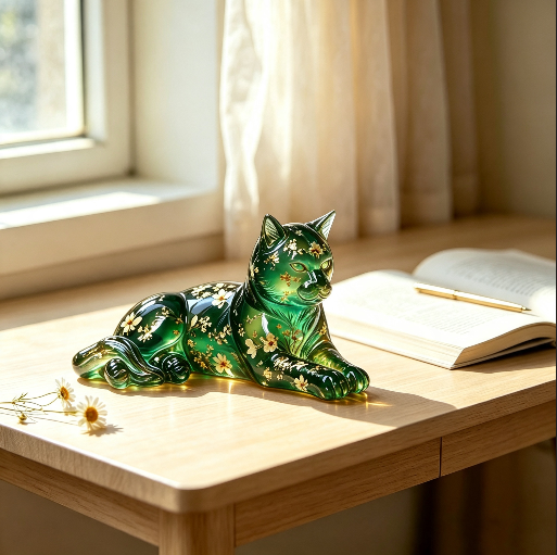 Cute Lazy Cat Figurine Resin Mold