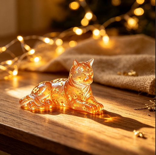 Cute Lazy Cat Figurine Resin Mold