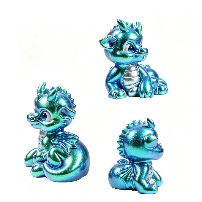 Cute Resting Dragon Figurine Resin Mold