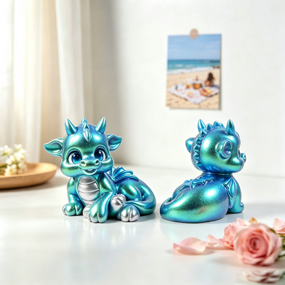 Cute Resting Dragon Figurine Resin Mold