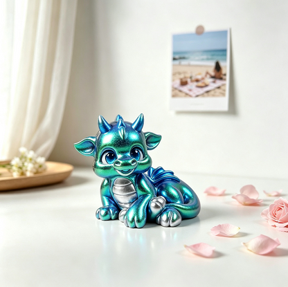 Cute Resting Dragon Figurine Resin Mold