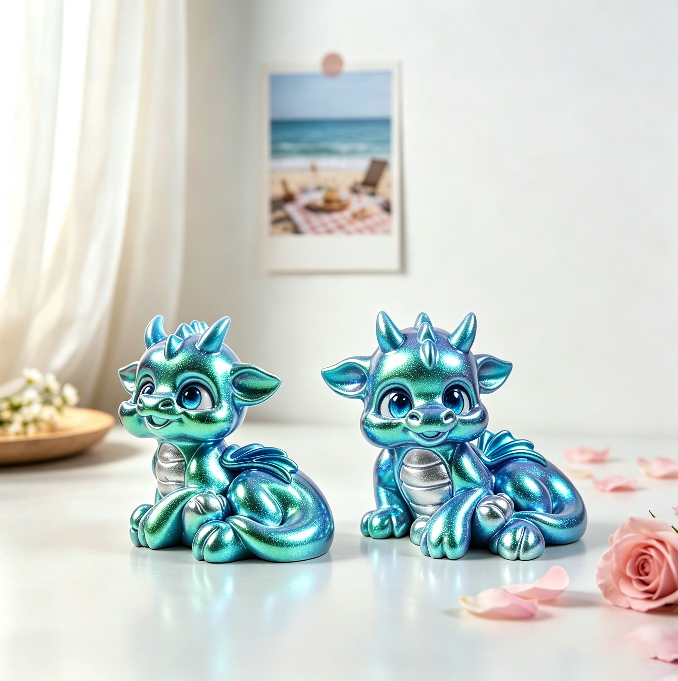 Cute Resting Dragon Figurine Resin Mold