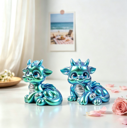 Cute Resting Dragon Figurine Resin Mold