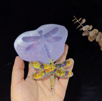 Handmade Diamond Dragonfly Figurine Resin Mold