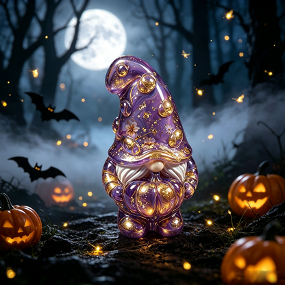 Cute Gnome Holding Pumpkin Halloween Figurine Resin Mold