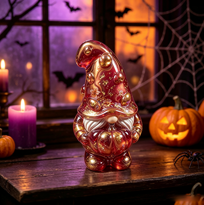 Cute Gnome Holding Pumpkin Halloween Figurine Resin Mold